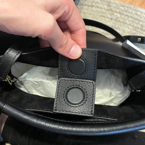 Mansur Gavriel Mini Fortuna Bucket Bag Black Made in Italy NWT - Picture 5 of 8